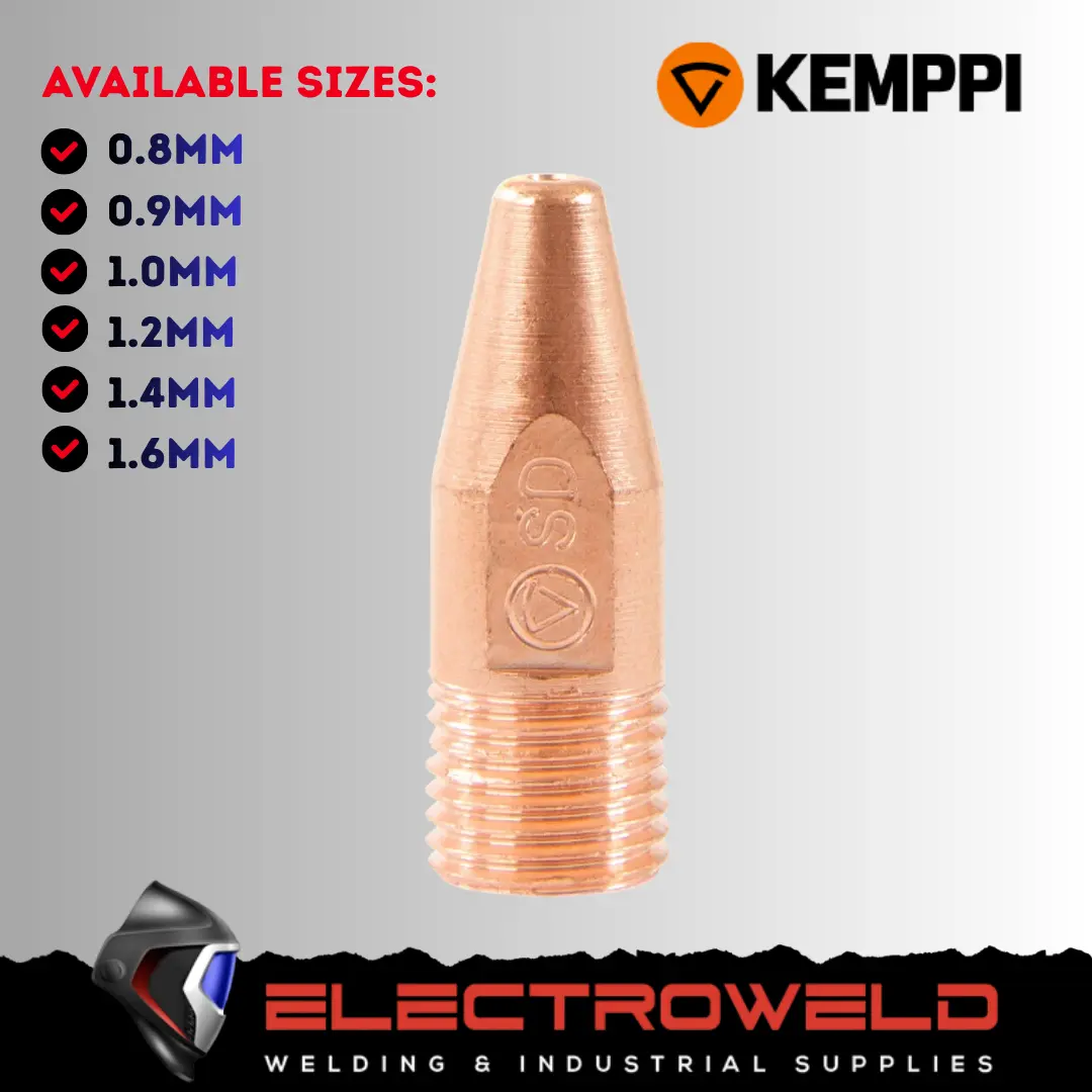 Kemppi GX MIG Gun STEEL * Contact Tips Welding M10 0.8mm 0.9mm 1.0mm 1.2mm 1.4mm 1.6mm 10PK
